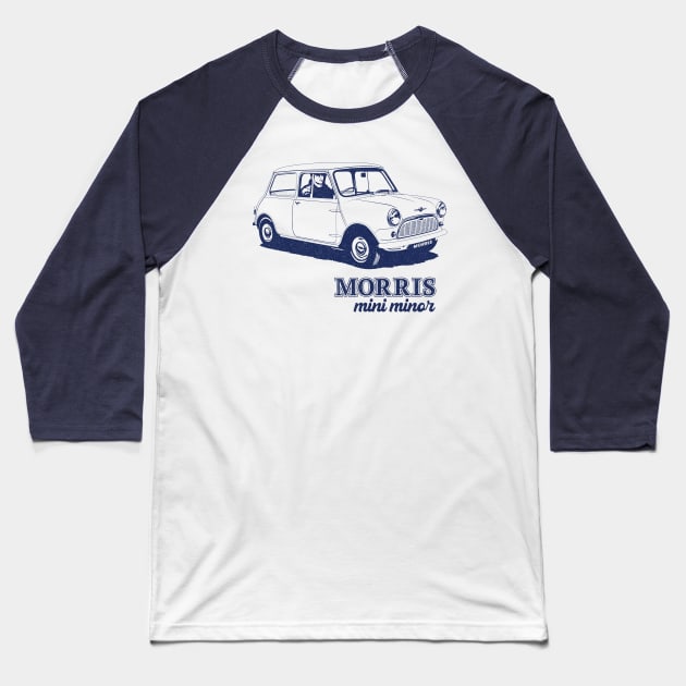 morris mini minor classic english car Baseball T-Shirt by Peadro